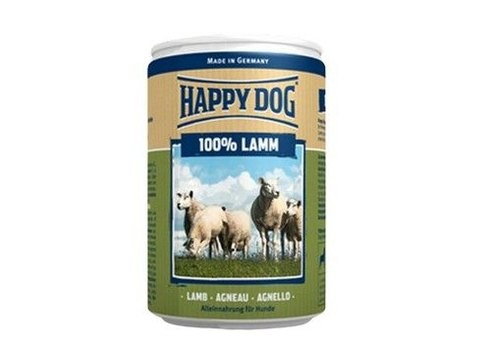 HAPPY DOG 100% LAMM Консервы Хэппи Дог для собак Монобелковые Ягнёнок (цена за упаковку, Германия) 400 гр х 6 шт