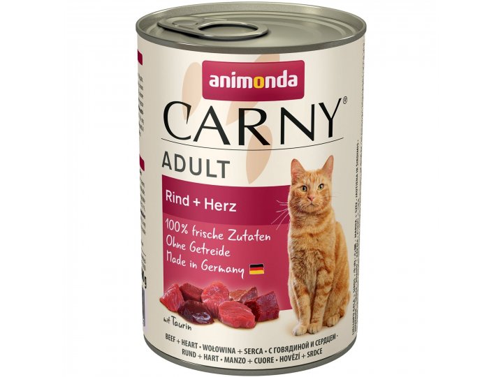 Animonda Консервы Carny Adult с говядиной и сердцем для взрослых кошек  400 гр