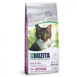 Сухой корм BOZITA HAIR & SKIN WHEAT FREE SALMON   Бозита для взрослых и растущих кошек для Здоровой кожи и шерсти Без пшеницы Лосось 2 кг