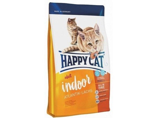 Сухой корм HAPPY CAT SUPREME INDOOR ATLANTIK-LACHS  Хэппи Кэт для Домашних кошек Атлантический Лосось 10 кг