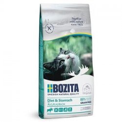 BOZITA SENSITIVE DIET & STOMACH GRAIN FREE Сухой Беззерновой корм Бозита для кошек с Чувствительным пищеварением и Пожилых кошек с избыточным весом с мясом Лося 2 кг