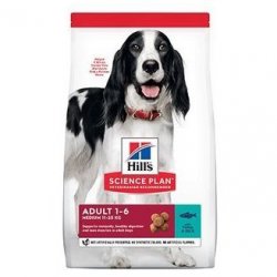 HILLS SCIENCE PLAN ADULT 1-6 MEDIUM TUNA & RICE Сухой корм Хиллс для собак Средних пород Тунец с рисом 2,5 кг