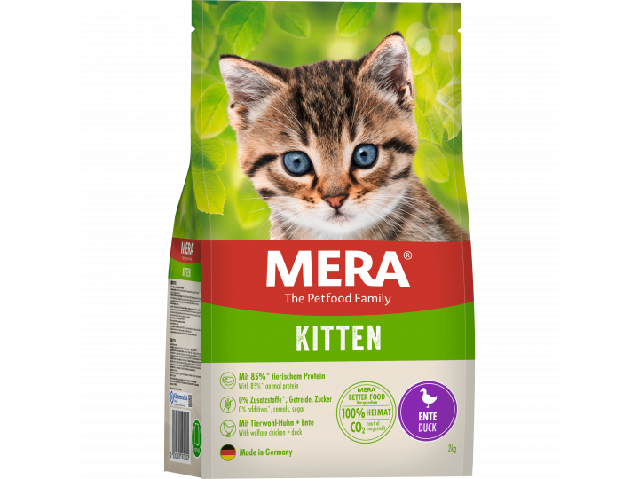 Сухой корм Mera Cats Kitten Duck для котят с уткой 2 кг