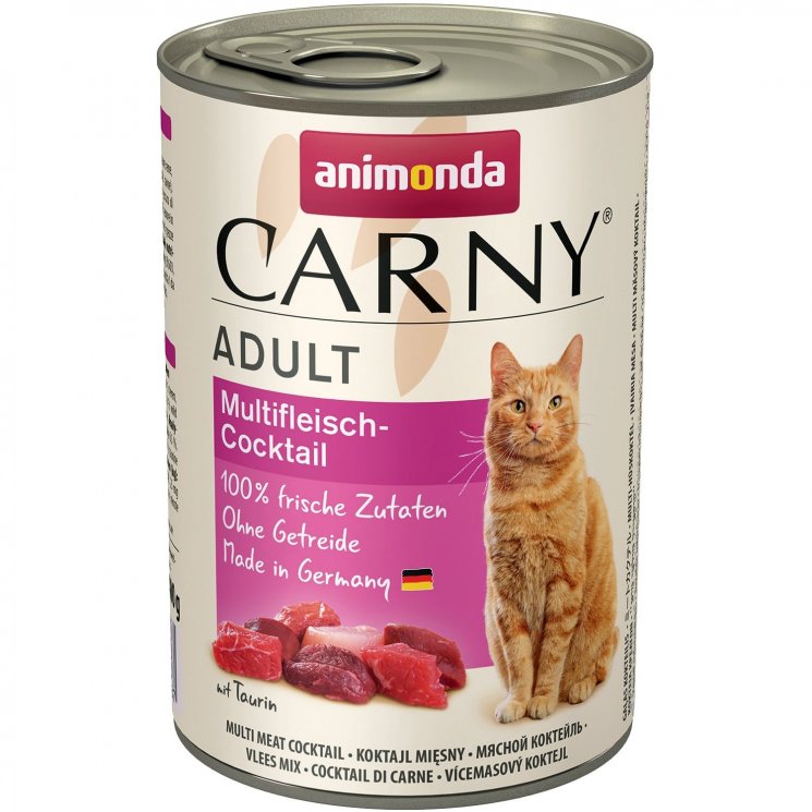 Влажный корм ANIMONDA CARNY ADULT Консервы Анимонда для кошек разные виды Мяса 400 гр