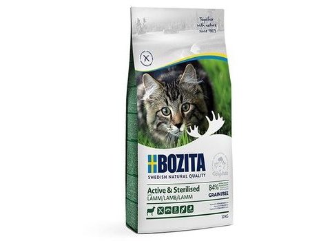 BOZITA ACTIVE & STERILIZED GRAIN FREE LAMB Сухой Беззерновой корм Бозита для Стерилизованных и Активных кошек Ягненок 10 кг