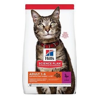 HILLS SCIENCE PLAN ADULT DUCK Сухой корм Хиллс для взрослых кошек Утка 1,5 кг