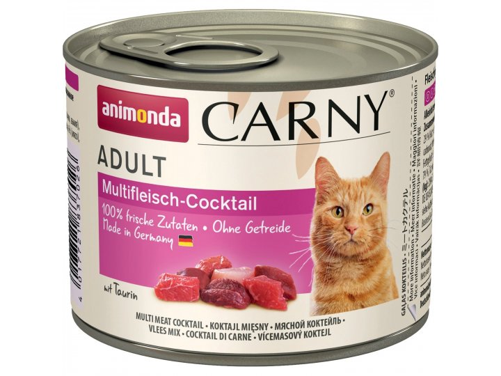 Влажный корм ANIMONDA CARNY ADULT Консервы Анимонда для кошек разные виды Мяса (цена за упаковку) 200 гр х 6 шт / цена за упаковку /
