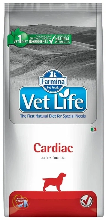 Лечебный корм FARMINA VET LIFE CARDIAC  Фармина для собак для поддержания работы Сердца при хронической Сердечной Недостаточности 10 кг