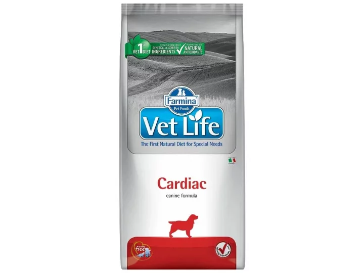 Лечебный корм FARMINA VET LIFE CARDIAC  Фармина для собак для поддержания работы Сердца при хронической Сердечной Недостаточности 2 кг