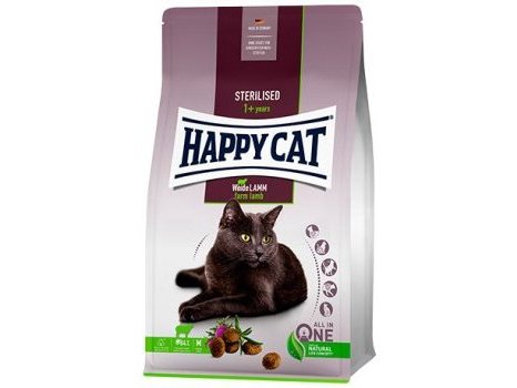 Сухой корм HAPPY CAT ADULT STERILISED WEIDE LAMM  Хэппи Кэт для Стерилизованных кошек Пастбищный Ягненок 10 кг