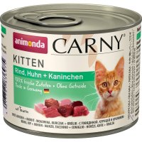 Влажный корм ANIMONDA CARNY KITTEN Консервы Анимонда для Котят с Говядиной, Курицей и Кроликом (цена за упаковку) 200 гр х 6 шт