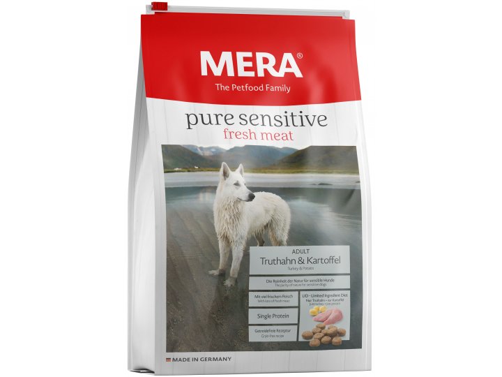 Сухой корм Mera Pure Sensitive Adult Truthahn & Kartoffel для взрослых собак с индейкой и картофелем 4 кг