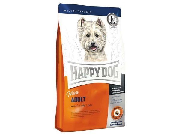 Сухой корм Happy Dog Supreme Fit & Well Adult Mini для взрослых собак мелких пород с птицей и лососем 4 кг