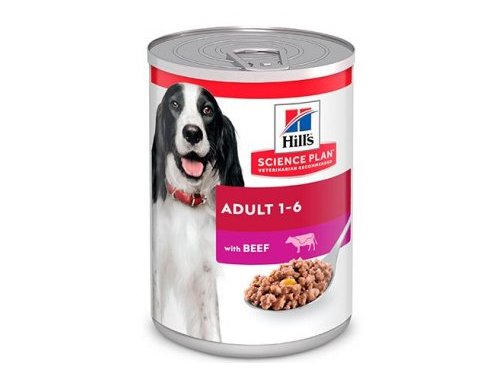 Консервы HILLS SCIENCE PLAN ADULT 1-6 BEEF  Хиллс для взрослых собак Говядина (цена за упаковку) 370 гр х 12 шт