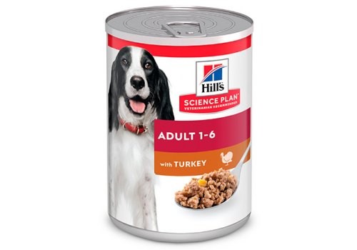 Консервы HILLS SCIENCE PLAN ADULT 1-6 TURKEY   Хиллс для взрослых собак Индейка (цена за упаковку) 370 гр х 12 шт