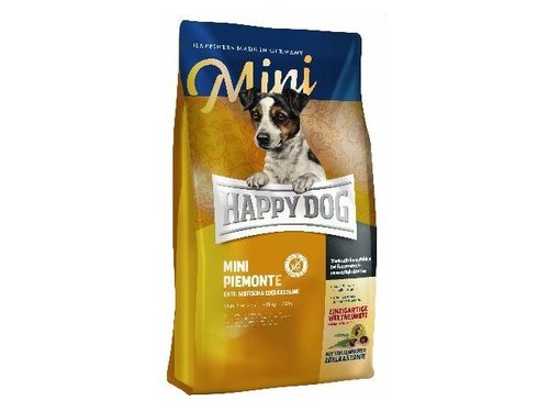 Сухой корм  HAPPY DOG MINI PIEMONTE ENTE SEEFISH MARONI  Хэппи Дог для собак Мелких пород с Чувствительным пищеварением Пьемонт (Утка Морская рыба каштан) 4 кг