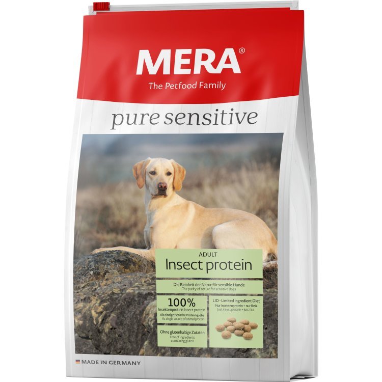 Сухой корм MERA Pure Sensitive Insect Protein для взрослых собак с белком из насекомых 12,5 кг