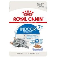 Влажный корм ROYAL CANIN INDOOR 7+   (КОНСЕРВЫ-ПАУЧИ) РОЯЛ КАНИН ИНДОР ДЛЯ СТЕРИЛИЗОВАННЫХ ПОЖИЛЫХ КОШЕК СТАРШЕ 7 ЛЕТ ЖИВУЩИХ В ПОМЕЩЕНИИ В ЖЕЛЕ (ЦЕНА ЗА УПАКОВКУ) 85 гр х 12 шт