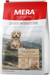 Сухой корм MERA PURE SENSITIVE MINI ADULT TRUTHAHN&REIS для взрослых собак малых пород с индейкой и рисом 4 кг