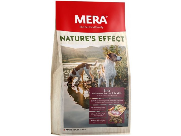 Сухой корм MERA NATURES EFFECT Ente Mit Rosmarin, Karotten & Kartoffeln для взрослых собак, утка с розмарином, морковью и картофелем 10 кг