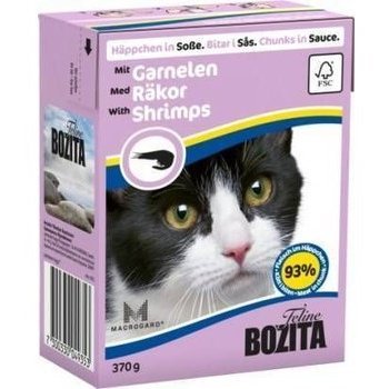 BOZITA FELINE Консервы Бозита для кошек кусочки в соусе Креветки (цена за упаковку) 370 гр х 16 шт