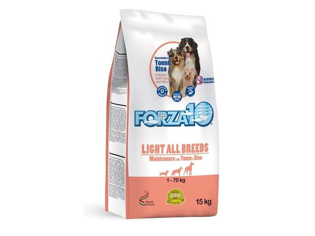 Сухой корм Forza10 LIGHT ALL BREEDS MAINTENANCE с Тунцом и рисом  для взрослых собак всех пород, склонных к полноте 15 кг
