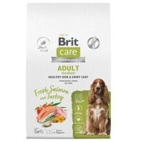 Сухой корм BRIT CARE ADULT MEDIUM HEALTHY SKIN & SHINY COAT SALMON TURKEY  Брит для взрослых собак Средних пород Здоровая Кожа и Шерсть Лосось Индейка 12 кг