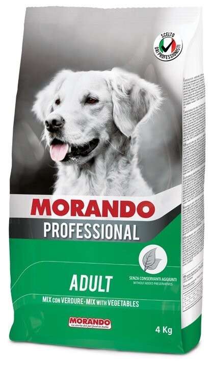 Сухой корм MORANDO PROFESSIONAL CANE ADULT  Морандо для взрослых собак Микс с овощами 4 кг