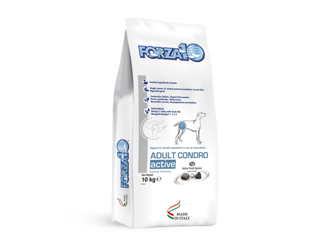 Сухой корм Forza10 ADULT CONDRO ALL BREED    для взрослых собак всех пород при проблемах опорно-двигательного аппарата 10 кг