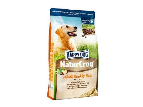 Сухой корм HAPPY DOG NATURCROQ ADULT RIND & REIS  Хэппи Дог НатурКрок Говядина с Рисом 4 кг