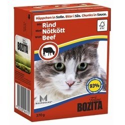 Влажный корм BOZITA FELINE Консервы Бозита для кошек кусочки в соусе Говядина (цена за упаковку) 370 гр х 16 шт