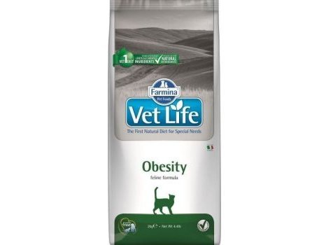 Лечебный корм FARMINA VET LIFE OBESITY  Фармина для кошек при Ожирении, подходит для питания Стерилизованных животных 2 кг