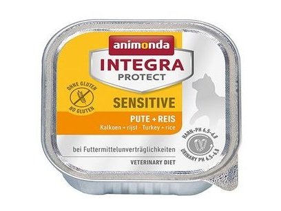 ANIMONDA INTEGRA PROTECT SENSITIVE Ветеринарный влажный корм (консервы) Анимонда c индейкой и рисом для взрослых кошек при Пищевой Аллергии Индейка рис (цена за упаковку) 100 гр х 16 шт