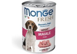 MONGE DOG FRESH ADULT CHUNKS IN LOAF PORK Влажный корм Консервы Монж для взрослых собак Мясной рулет со Свининой (цена за упаковку) 400 гр х 24 шт