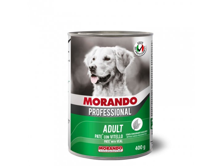 Консервы Morando Professional влажный корм  для собак паштет с телятиной, 400 гр х 24 шт / цена за упаковку /
