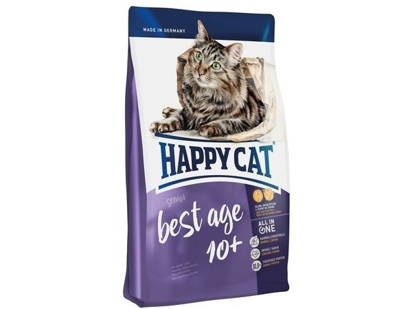 Сухой корм Happy Cat Best Age 10+ для пожилых кошек с домашней птицей 4 кг