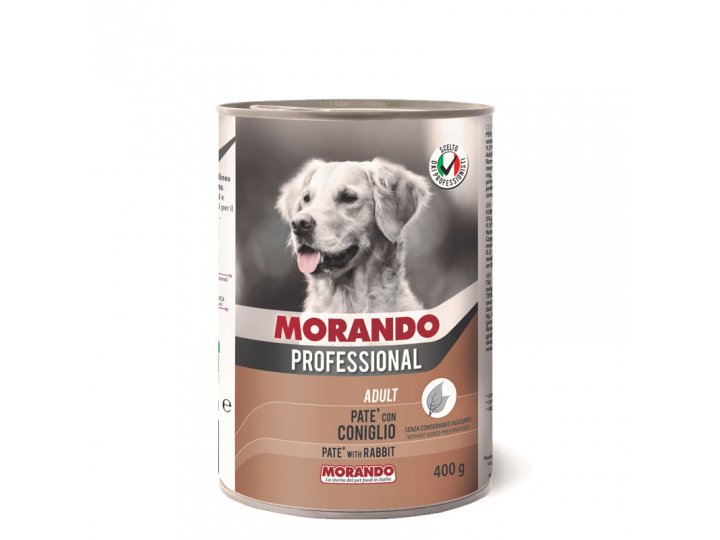 Консервы Morando Professional влажный корм  для собак паштет с кроликом, 400 гр х 24 шт / цена за упаковку /
