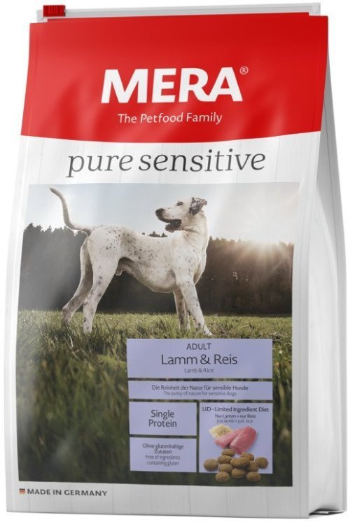 Сухой корм MERA PURE SENSITIVE ADULT LAMM&REIS для взрослых собак, с ягненком и рисом 4 кг