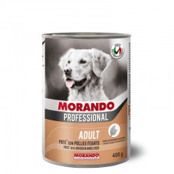 Консервы Morando Professional влажный корм  для собак паштет с курицей и печенью, 400 гр х 24 шт / цена за упаковку /
