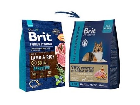 Сухой корм BRIT PREMIUM ALL BREEDS SENSITIVE LAMB & TURKEY    Брит Премиум для взрослых собак всех пород с Чувствительным пищеварением Ягненок Индейка 15 кг