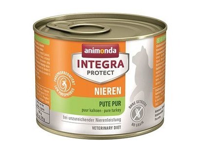 ANIMONDA INTEGRA PROTECT RENAL Ветеринарный влажный корм (консервы) Анимонда для взрослых кошек при хронической Почечной недостаточности Индейка в банках (цена за упаковку) 200 гр х 6 шт