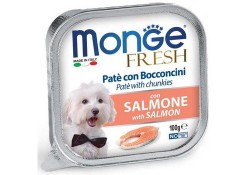MONGE DOG FRESH SALMON Влажный корм Консервы Монж Фреш для взрослых собак Лосось (цена за упаковку) 100 гр х 32 шт