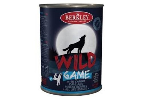 Консервы BERKLEY WILD №4  Беркли для собак всех возрастов Дичь с Морковью, Капустой и Лесными Ягодами (цена за упаковку) 400 гр х 6 шт