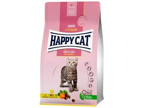 Сухой корм HAPPY CAT JUNIOR LAND GEFLUEGEL   Хэппи Кэт для Котят с 4 до 12 месяцев Домашняя Птица 10 кг